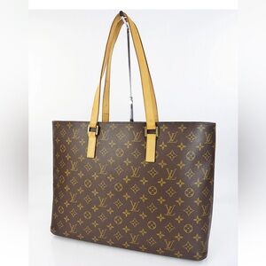 Louis Vuitton Brown and Tan Monogram Tote